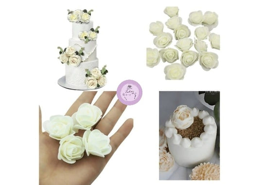 White Mini Foamy Flowers Packet