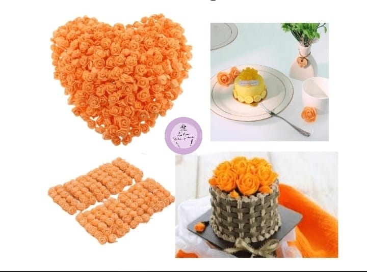 Orange Mini Foamy Flowers Packet