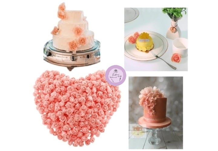 Peach Mini Foamy Flowers Packet