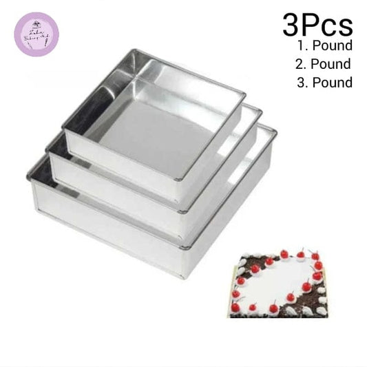 Square Cake Pan Set Of 3