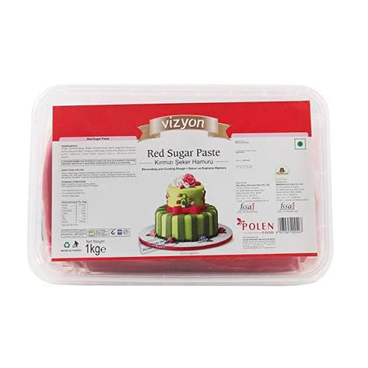 Vizyon Red Fondant Sugar Paste 1kg