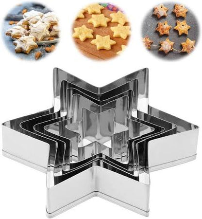 5pcs Star Shaped Cookie Cutter