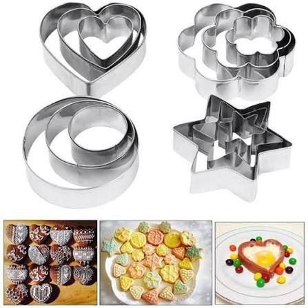 12pcs Mix Stainless Steel Cookie Cutter