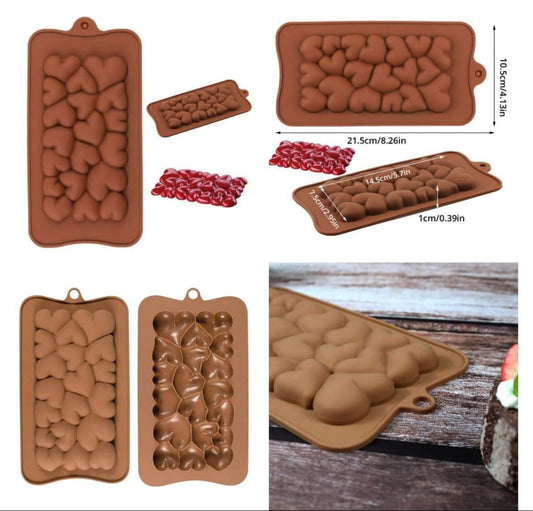 Heart Design Chocolate Bar Silicone Mold
