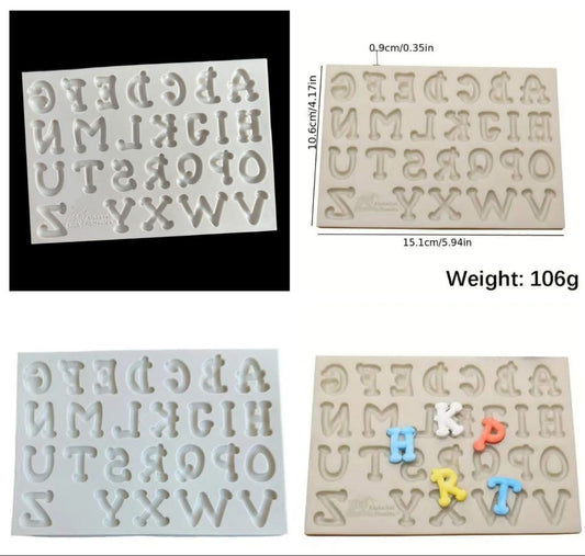 Capital Letters Alphabet Fondant Silicone Mold