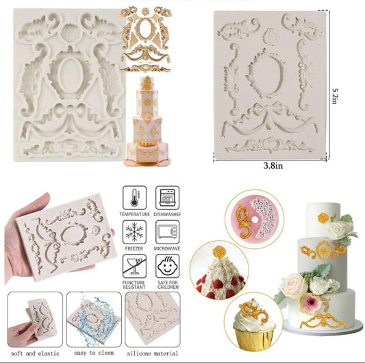 Vintage Baroque Fondant Silicone Mold