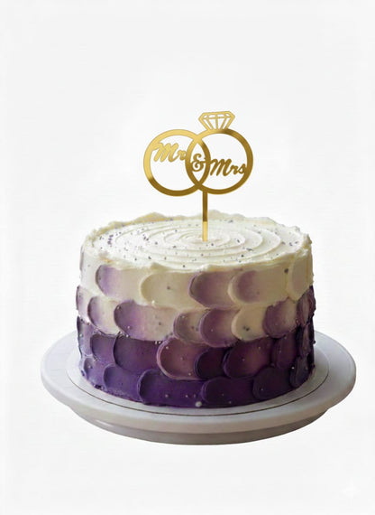 Mr&Mrs Acrylic Cake Topper