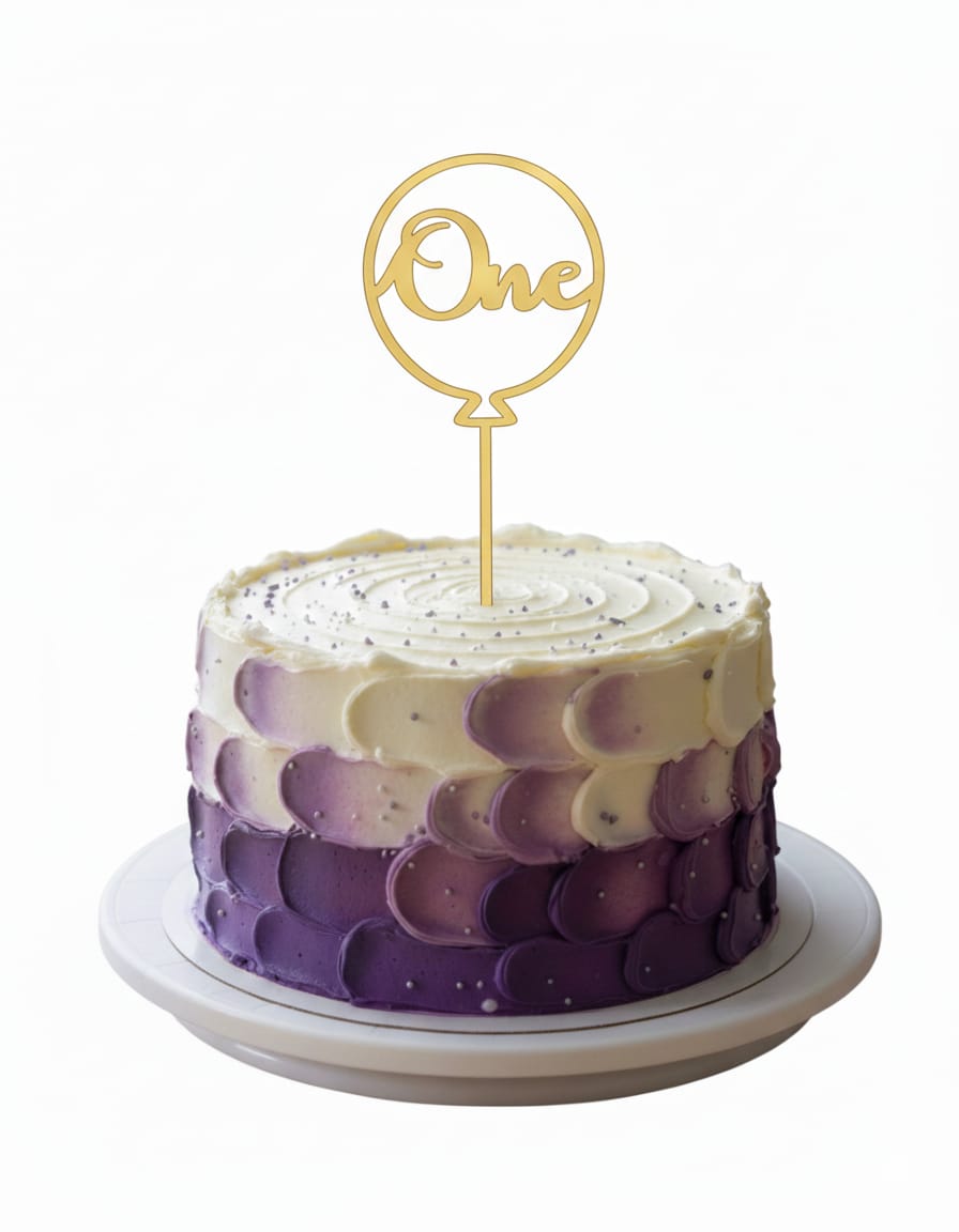 One Acrylic Cake Topper