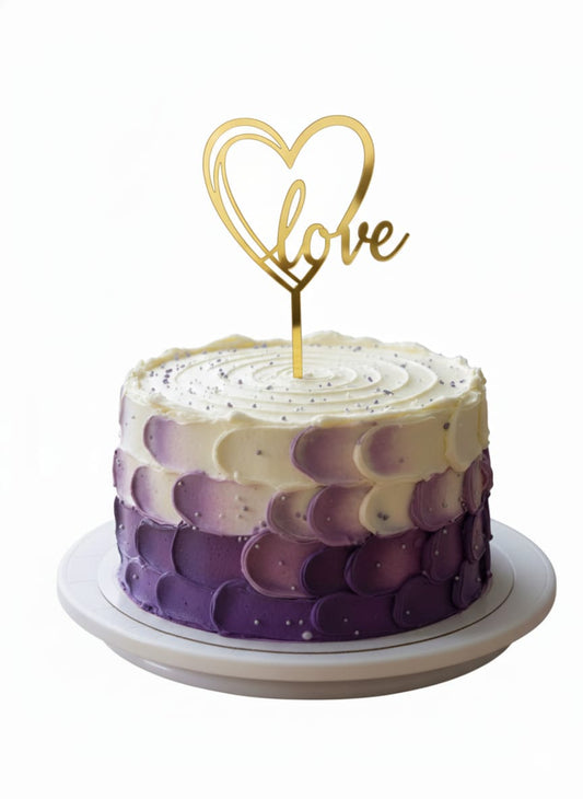 Love Acrylic Cake Topper