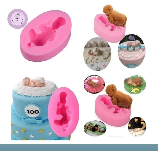 Sleeping Baby Silicone Fondant Mold