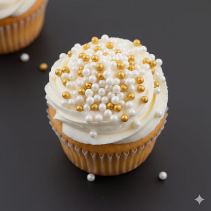 Golden & White 2mm Pearls