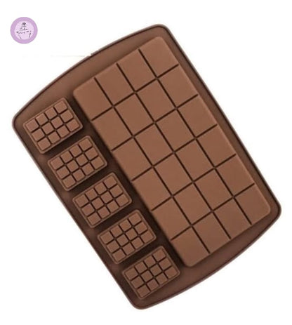 6 Cavity Chocolate Waffles & Block Chocolate Mold