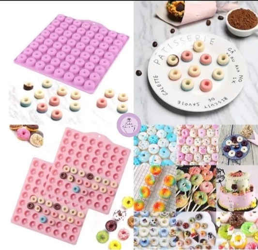 60 Cavity Mini Donut Silicone Mold