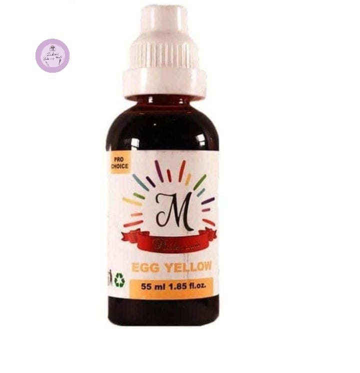 Bottle of 'Egg Yellow' with a brand logo on a white background