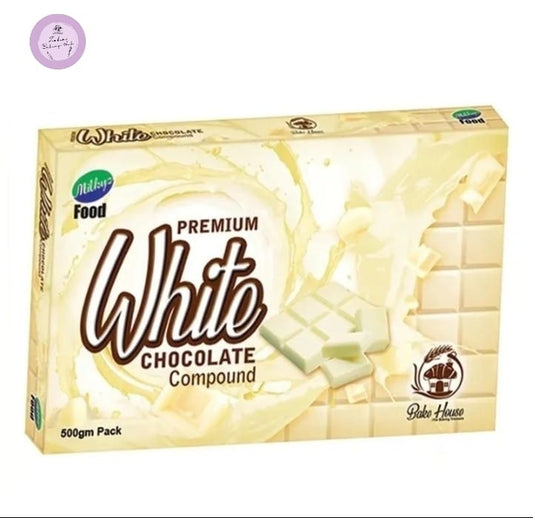 Box of milkyz Premium White Chocolate Compound on a white background