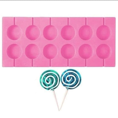 Round Lollipop Silicone Mold 12 Cavity