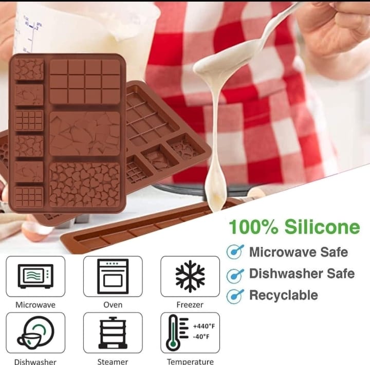 9 in 1 Multi Design chocolate silicone Mold