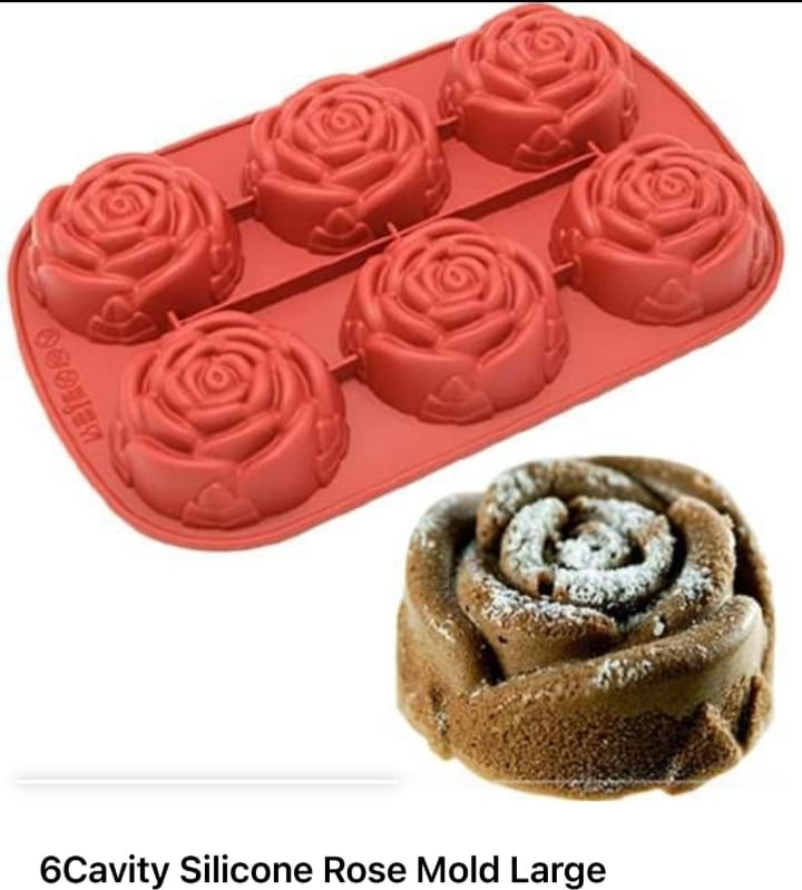 6 Cavity Silicone Rose Mold