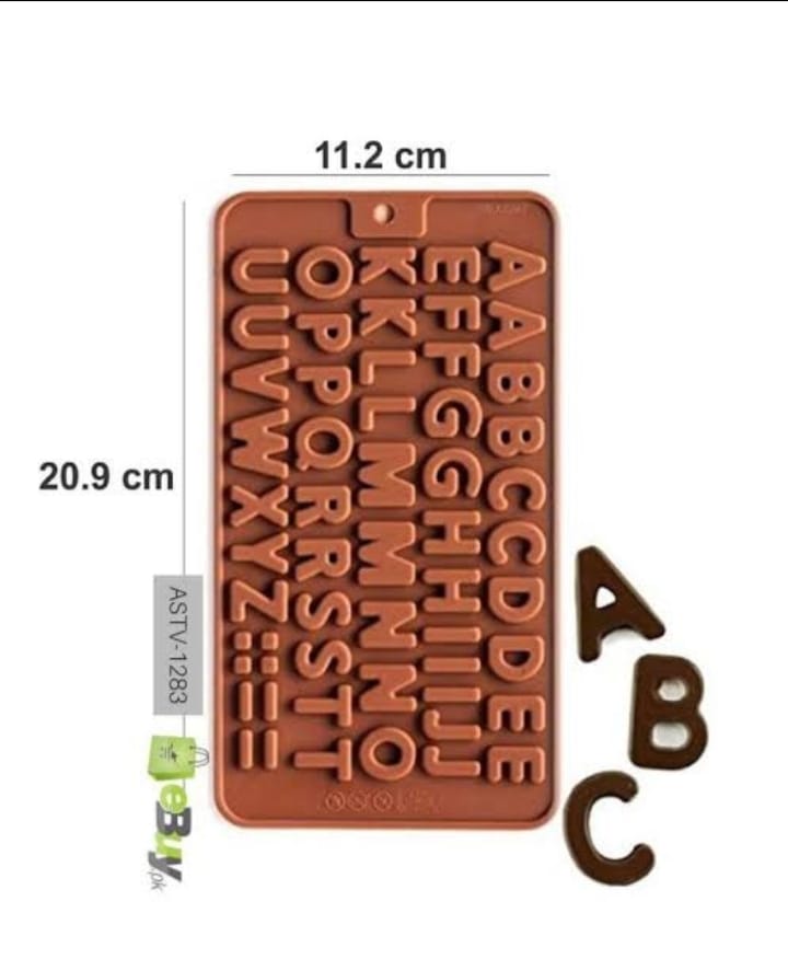 Uppercase Alphabet Chocolate Mold