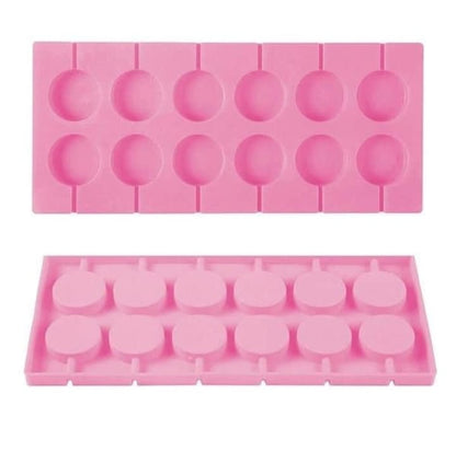 Round Lollipop Silicone Mold 12 Cavity