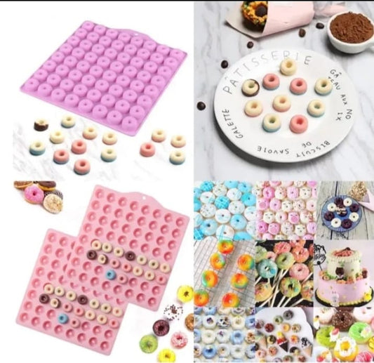 60 Cavity Mini Donut Silicone Mold