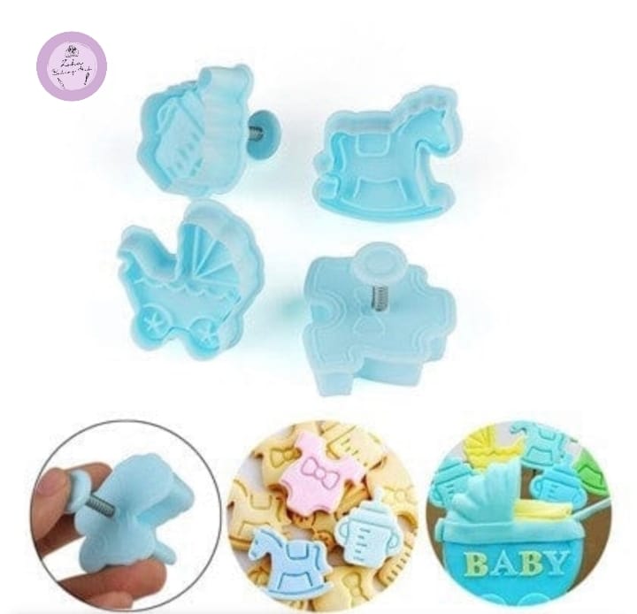 4pcs Baby Shower Theme Plunger Cutter