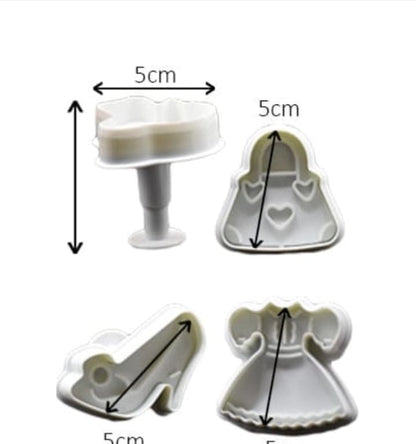 4pcs Lady Themed Plunger Cutter