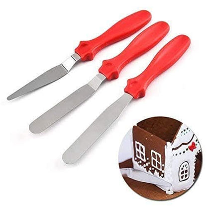3pcs/set Plastic Handle Butter Cake Cream Spatula