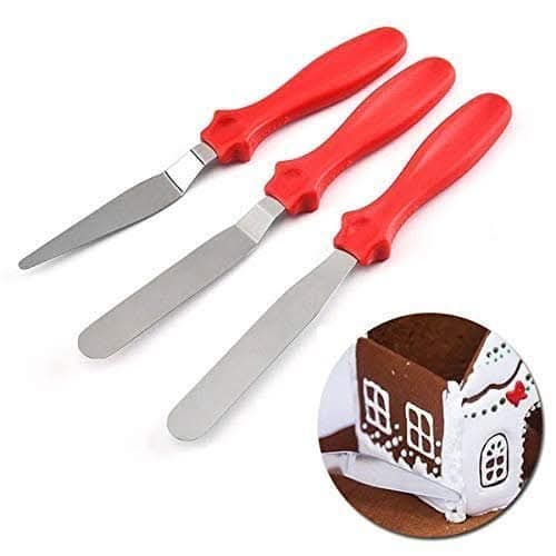 3pcs/set Plastic Handle Butter Cake Cream Spatula