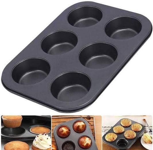 6 Cavity Nonstick Cupcake Tray