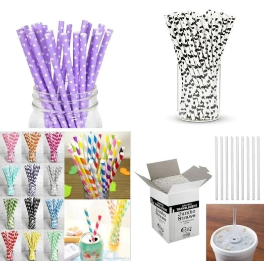 25pcs Paper Cake Straw For Paper Dowel