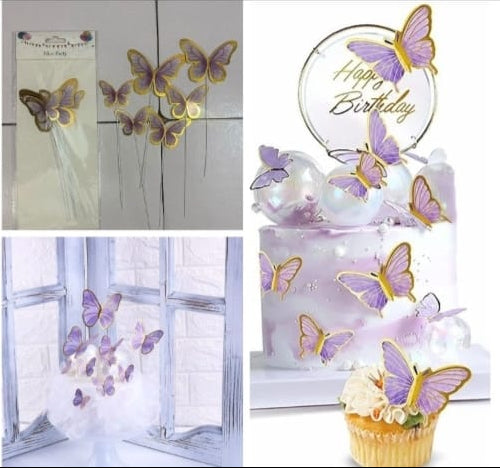 Imported Purple Wire Butterfly Topper