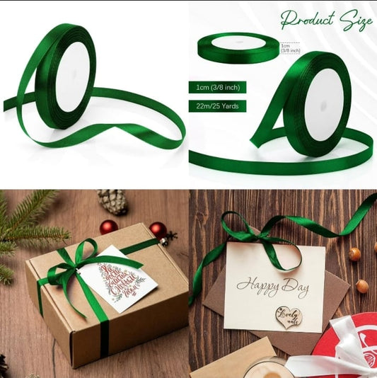 Green Ribbon 1cm (22m long)