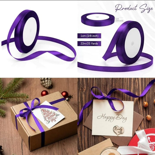 Purple Ribbon 1cm (22m long)