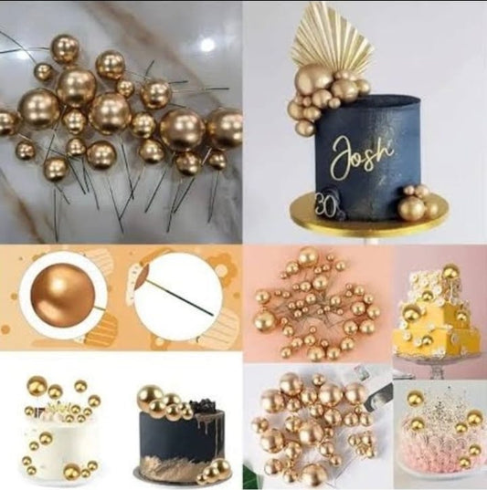 Golden Faux Balls (Pack Of 20)