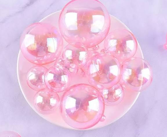 Pink Transparent Faux Balls
