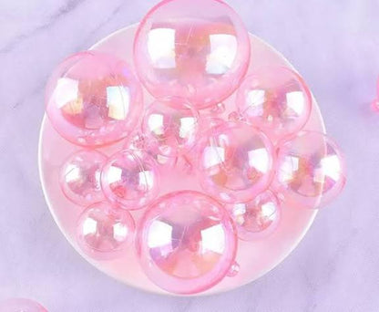 Pink Transparent Faux Balls