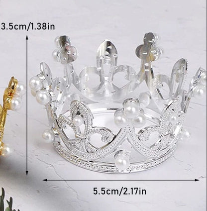 Mini Silver Crown Topper