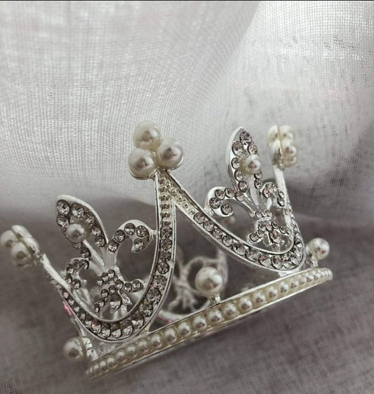 Mini Silver Crown Topper