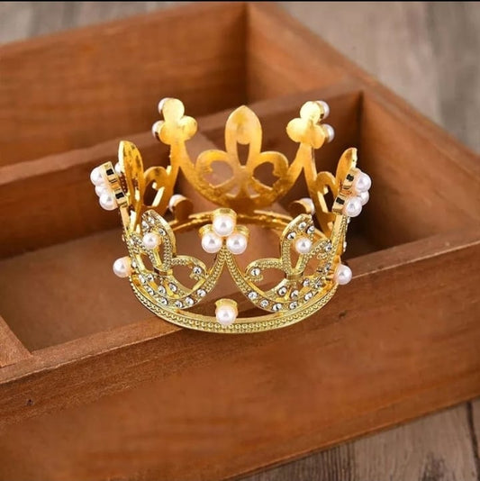 Mini Golden Crown Topper