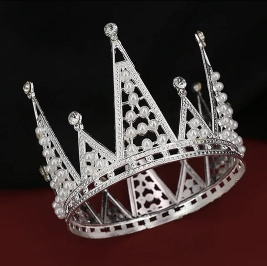 Silver Crown For Cake Decoration 3"x3"