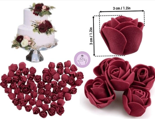 Maroon Mini Foamy Flower Packet