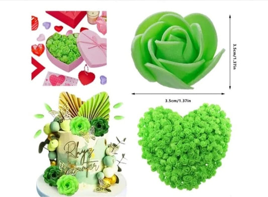 Green Mini Foamy Flowers Packet