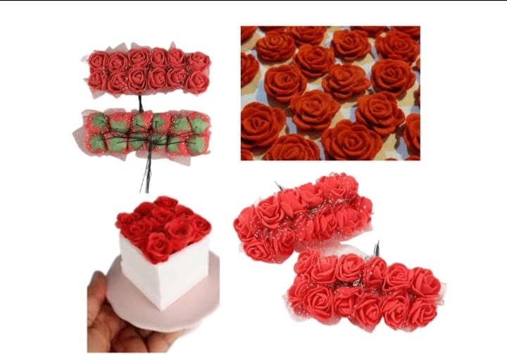 Red Mini Foamy Flower Packet