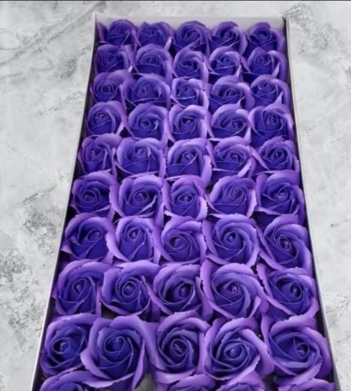 Purple Imported Soap Flowers (50pcs)