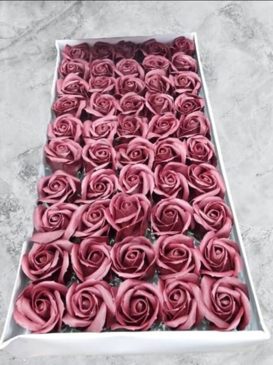 Maroon Imported Soap Flowers (50pcs)
