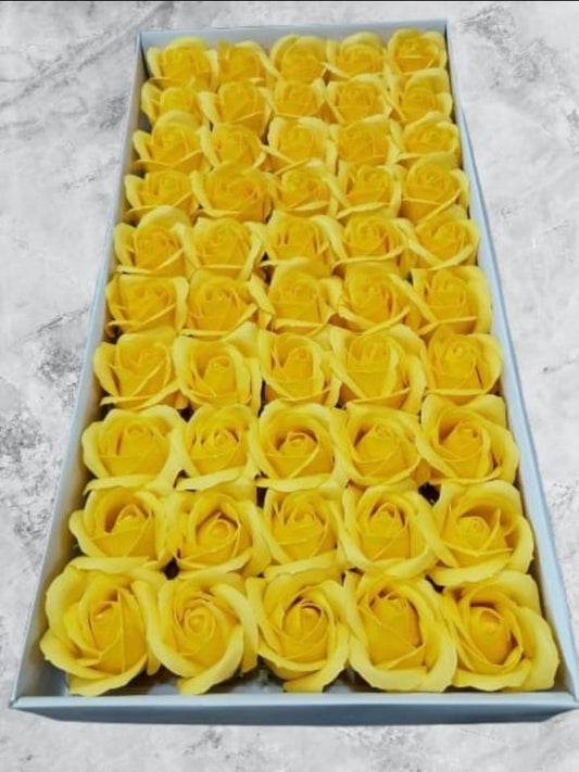 Yellow Imported Soap Flowers (50pcs)