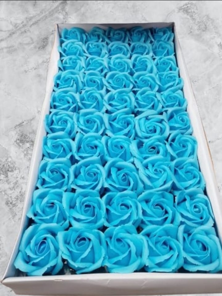 Blue Imported Soap Flowers (50pcs)