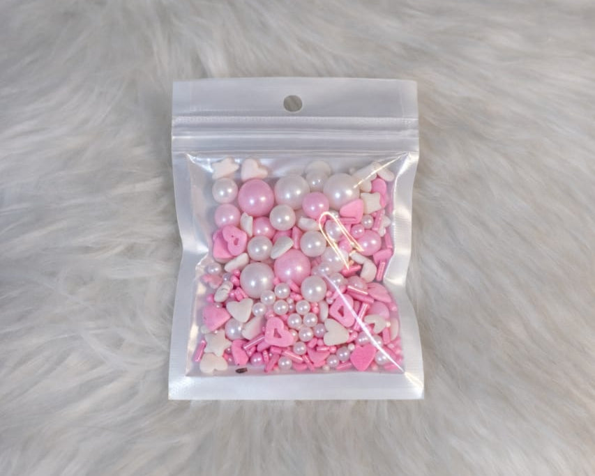 Pink & White Mix Pearls Sprinkles