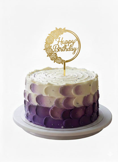 Happy Birthday Acrylic Cake Topper Design 3